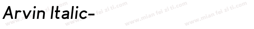 Arvin Italic字体转换